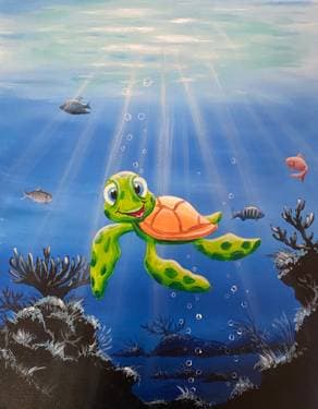 Tully the Turtle - Paint and sip event at Zak's Diner (Carleton Place) in Carleton Place, ON - PaintNite.com