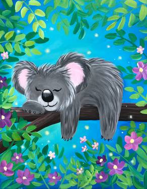 Sleepy Koala — Painting