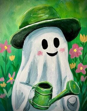 Boo-tanical Gardener - Paint and sip event at Siam in Saint-Jean-sur-Richelieu, QC - PaintNite.com
