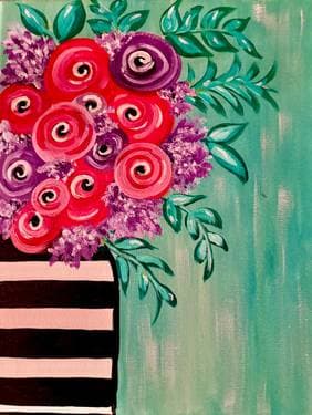 Mother’s Day Bouquet - Paint and sip event at Edelweiss Biergarten in Phoenix, AZ - PaintNite.com