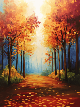 Fall Walk Forest - Paint Nite event in Abbotsford, BC