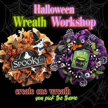 Halloween Wreaths: Purple or Orange - Paint Nite event in Upland, CA