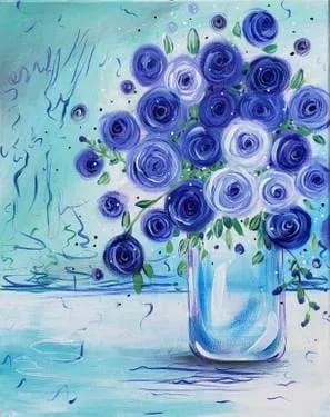 Violet Bouquet at Sidelines Sports Bar & Grill - Glen Burnie — Painting