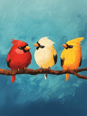 Three Little Birds Outside My Window - Paint and sip event at Chilliwack Flame & Fork in Chilliwack , BC - PaintNite.com