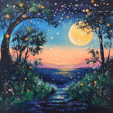 Moonlight Memories - Paint Nite event in Pasadena , CA