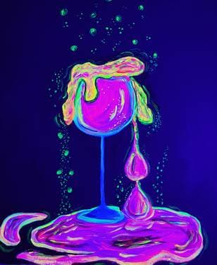 Glow in the Dark, "Witch's Potion" - Paint and sip event at CCC Private Event in downey, CA - PaintNite.com