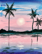 Peaceful Palms Reflection thumbnail