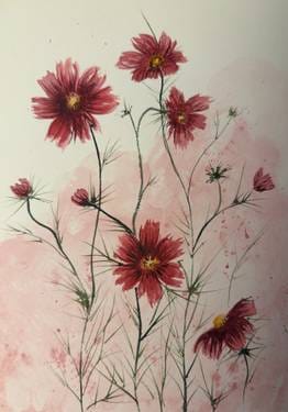 Watercolor - Summer Flowers - Olivia — Painting