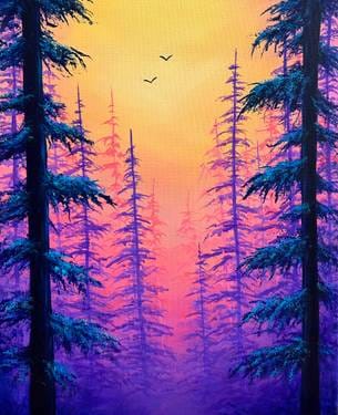 Paint Nite: Mystic Mornings — Painting