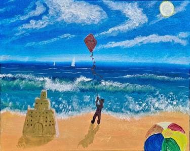 Summer Fun on Beach - Paint and sip event at Redemption Rock Brewery in Worcester, MA - PaintNite.com