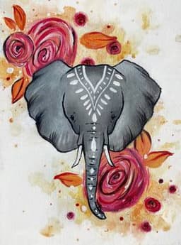 Floral Boho Elephant II thumbnail
