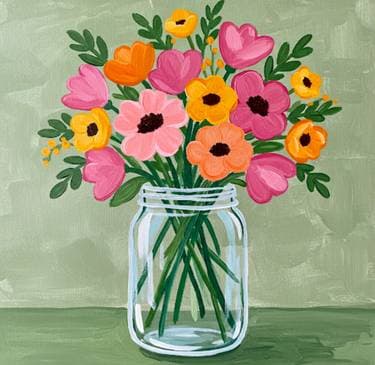 Moms flowers - Paint Nite event in KENWOOD, CA