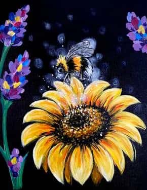 Sunflower and Bumblebee