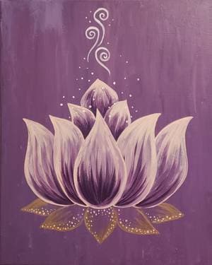 Lotus in the Light - Paint and sip event at Logan's Roadhouse Chico in Chico, CA - PaintNite.com