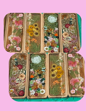 Wood Charcuterie Boards X Pressed Flowers - Paint and sip event at Seafood House Quan Oc in Sacramento , CA - PaintNite.com