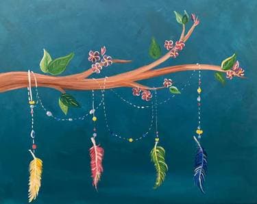 Spring in Suspension - Paint and sip event at Birchwood Grill in Kenosha, WI - PaintNite.com