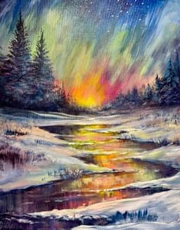 Northern Lights in Winter thumbnail