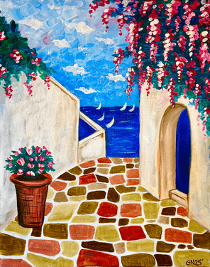 Terracotta, Clay and Sand Path - Paint Nite event in SAN JOSE, CA