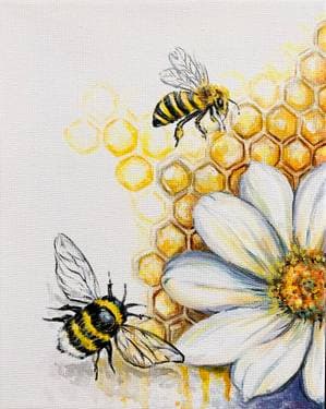 Bumblebee and Honeybee - Paint Nite event in Ajax, ON