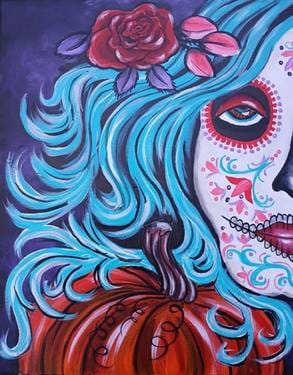 Halloween Sugar Face Skull — Painting
