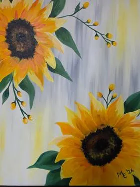 Sunflowers makes all bright — Painting