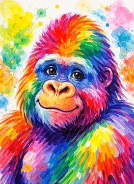 Colorful King Cong - Paint and sip event at King Cong Brewing Company in Sacramento, CA - PaintNite.com