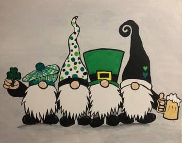 Lucky Gnomes - Paint and sip event at Pickle Barrel Vaughan Mills in Vaughan, ON - PaintNite.com