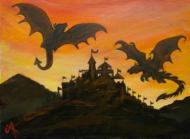 House of Dragons Virtual Paint Nite — Painting