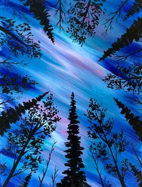 Perspective Woodland Silhouette - Paint and sip event at Best Western Premier at Fisher's Landing in VANCOUVER, WA - PaintNite.com