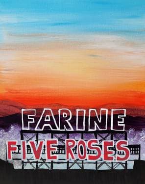 Farine Five Roses Montreal Landmarks - Paint and sip event at Kirkland Resto Bar in Pierrefonds, QC - PaintNite.com