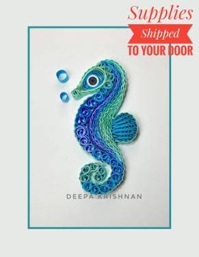 Paper Quilling - Seahorse (Supplies Included) with Deepa Krishnan