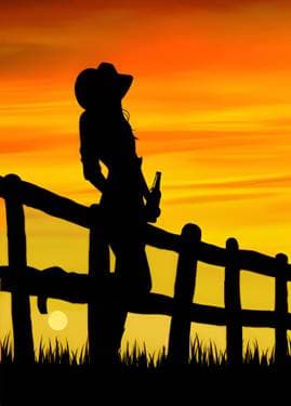 Yellowstone - Cowgirl Leaning Against a Fence - Paint Nite event in Mississauga, ON