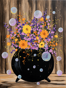 Witch's Floral Cauldron — Painting