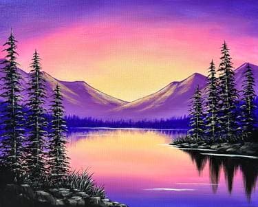 Late Summer Sunset - Paint and sip event at Fairway Zone Sports Bar & Lounge in San Jose, CA - PaintNite.com