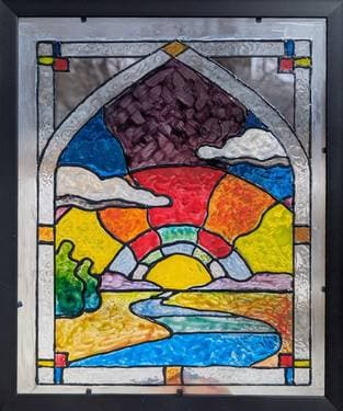 Sun River Faux Stained Glass - Paint Nite event in Saskatoon, SK