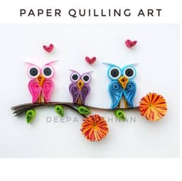 Owl Family - Paper Quilling thumbnail