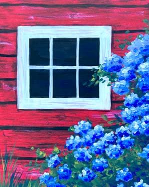 Barn Window Blooms - Paint and sip event at Tipsy Cow in galt, CA - PaintNite.com