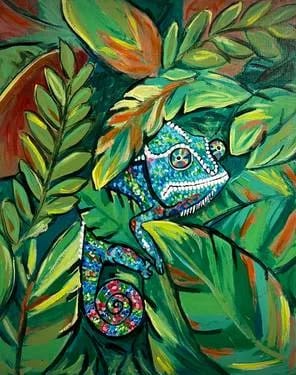 One in a Chameleon at The Tap - Regina — Painting
