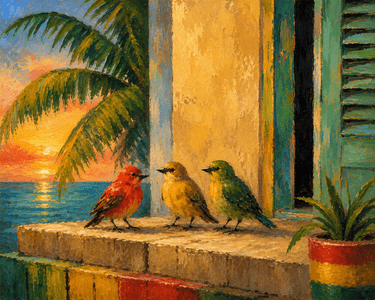 Three Little Birds Pitch By My Doorstep - Paint and sip event at Ace and vine in NAPA, CA - PaintNite.com