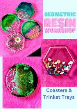 Geometric Resin Coasters/Trays - Paint and sip event at Kingston House in Toronto, ON - PaintNite.com