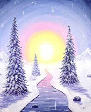 Tranquil River Sunrise - Paint and sip event at 10 DEAN - Waverley in Toronto, ON - PaintNite.com