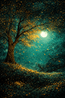 Emerald Night Skies- Gold Paint Included - Paint and sip event at Bluebird Kitchen in BELLMORE, NY - PaintNite.com