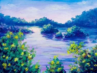 Serene Summer Lake Sunset - Paint Nite event in Toronto , ON