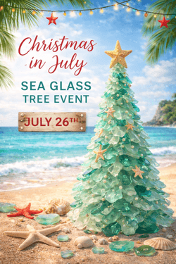 Christmas In July- Seaglass Tree Workshop 9" - Paint and sip event at Long Beach Hotel in Long Beach, NY - PaintNite.com