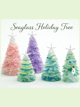 Colorful Seaglass Holiday Tree - Paint and sip event at Seafood House Quan Oc in Sacramento , CA - PaintNite.com