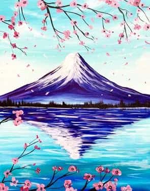 Cherry Blossoms at Mount Fuji