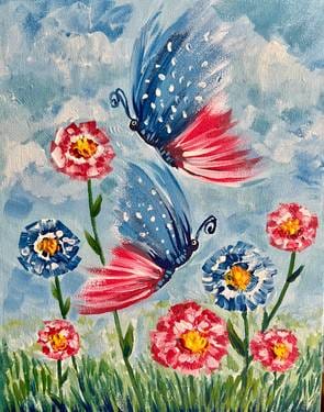 American Butterflies — Painting