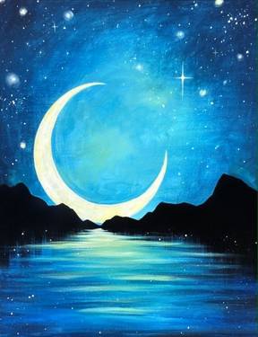 Crescent Moon Blues — Painting
