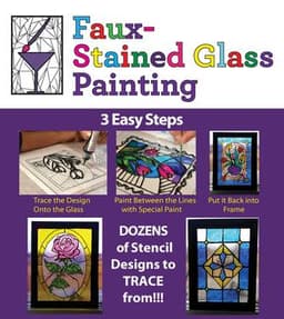FAUX STAINED GLASS - DOZENS OF OPTIONS TO TRACE FROM! thumbnail
