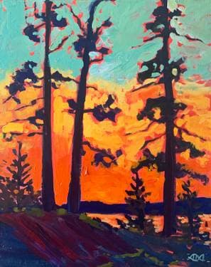 Pine Trees at Sunset - Tom Thomson - Paint Nite event in Ottawa, ON